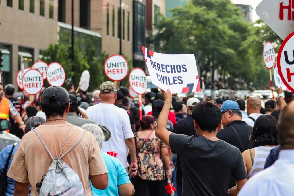 Manifestação de trabalhadores por direitos