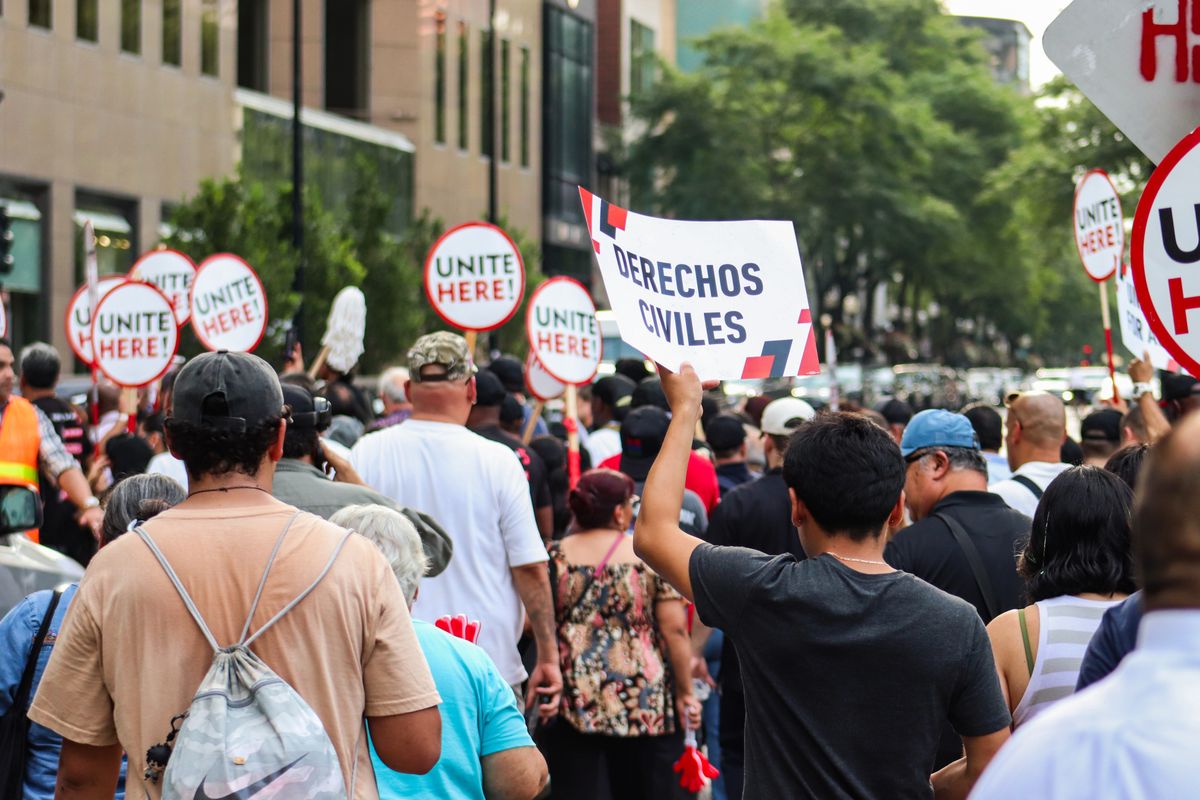 Manifestação de trabalhadores por direitos